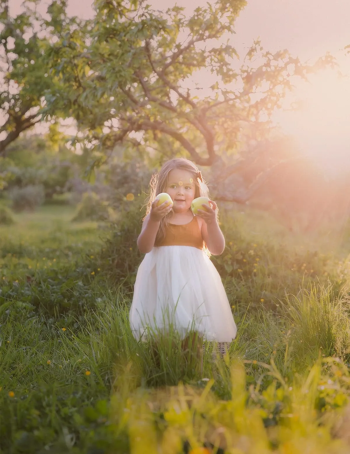 Willa Linen Tutu Dress - Nutmeg